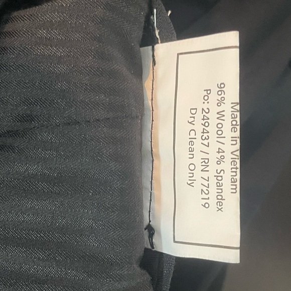 Joseph Abboud Men's Wool Black Dress Pants 33 - Picture 6 of 8